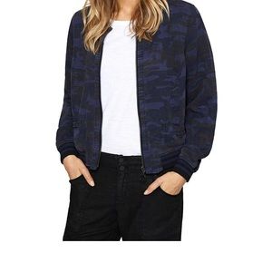 Blue camo Sanctuary bomber jacket